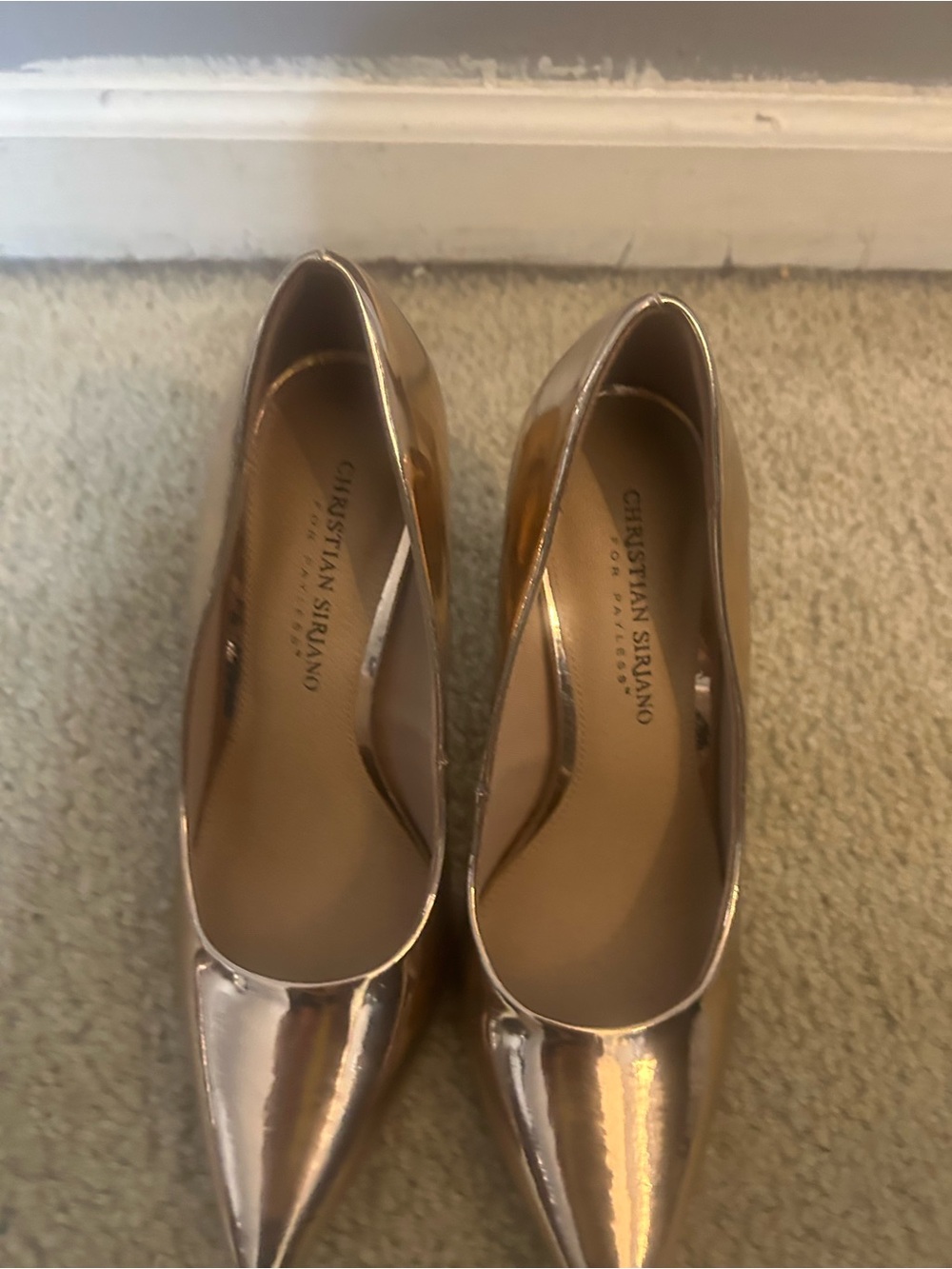 Christian Siriano Metallic Rose Pumps